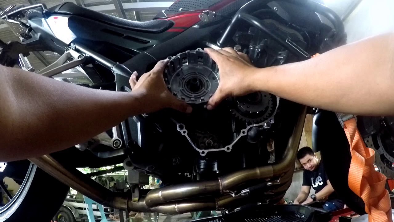 CB650F slipper clutch installation.