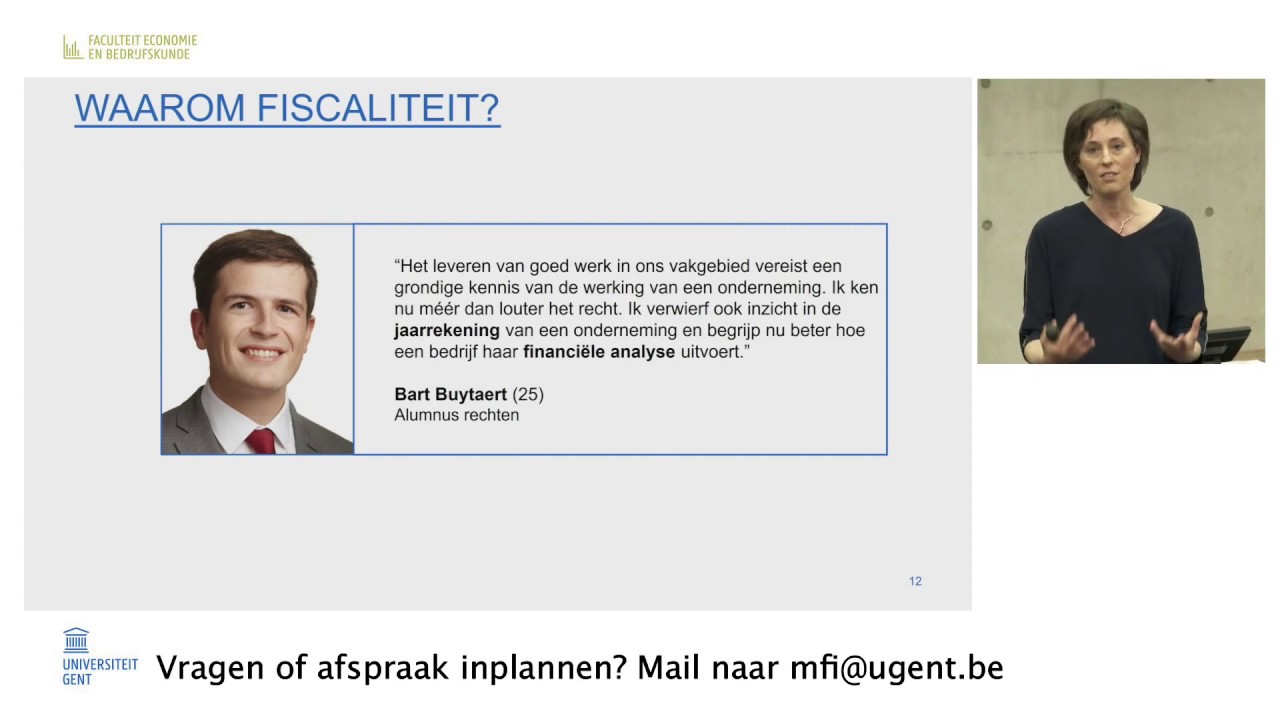 Presentatie master Fiscaliteit