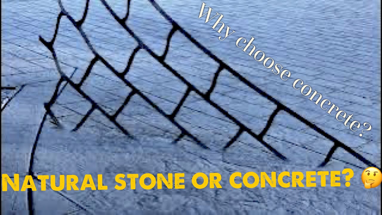 How to lay concrete and make it look like cobblestone @stencil-techpatternconcrete