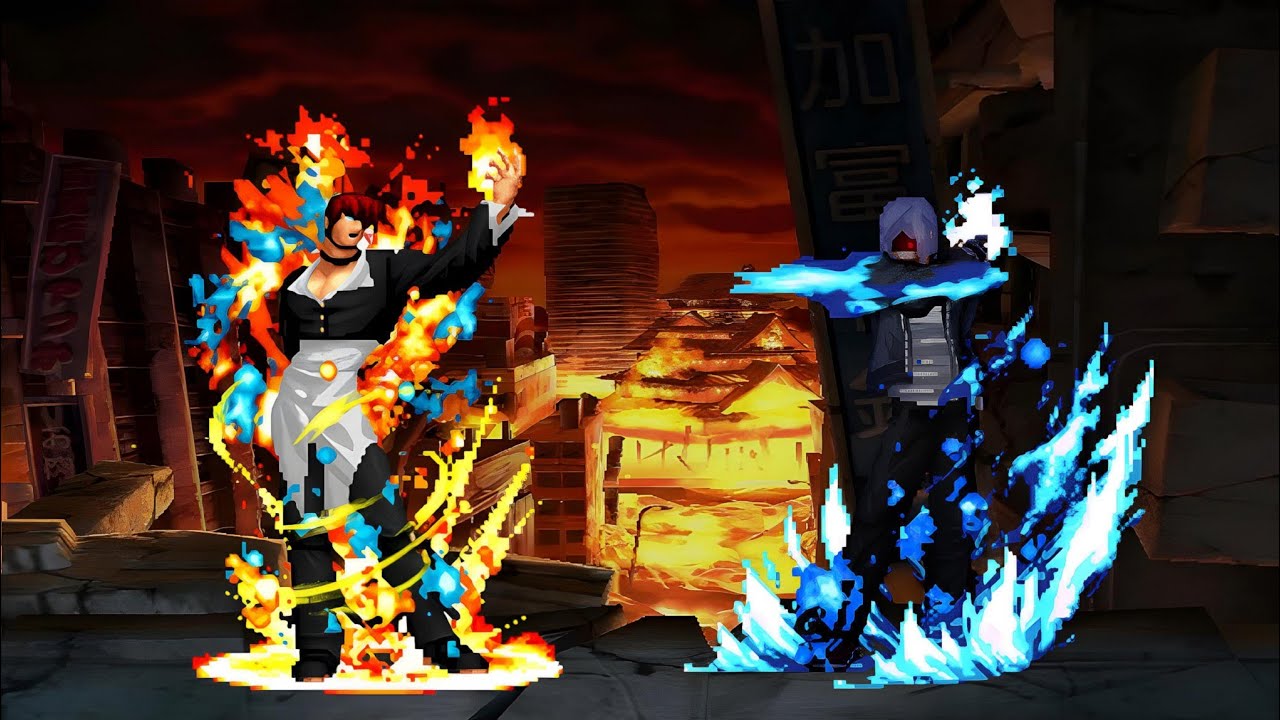 [KOF Mugen] Glaunes Iori vs. Code-17 Kyo
