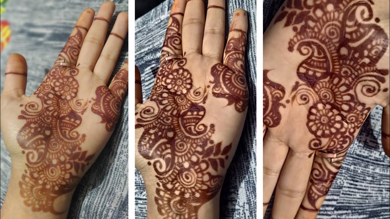 🎀Simple and quick mehndi design❤️