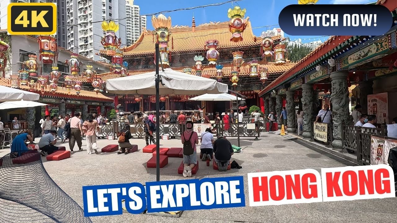Let's Explore Hong Kong: Temples, Markets, and Beach (4K WALK)