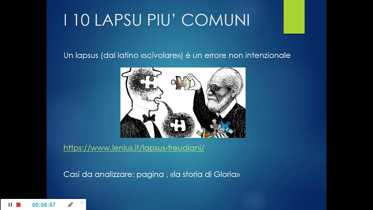 psiconalisi 4 (libere associazioni   atti mancati)  - prof.ssa  Carretta