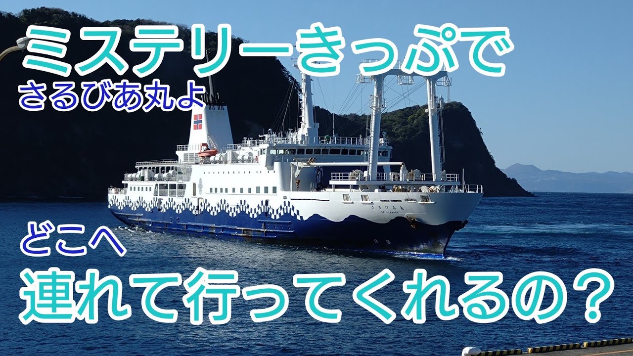 東海汽船のミステリーきっぷ利用で島へ行く！どこの島になるかは運次第！5回のシリーズが1つになってます終わりのようで終わりでないです#伊豆大島 #さるびあ丸