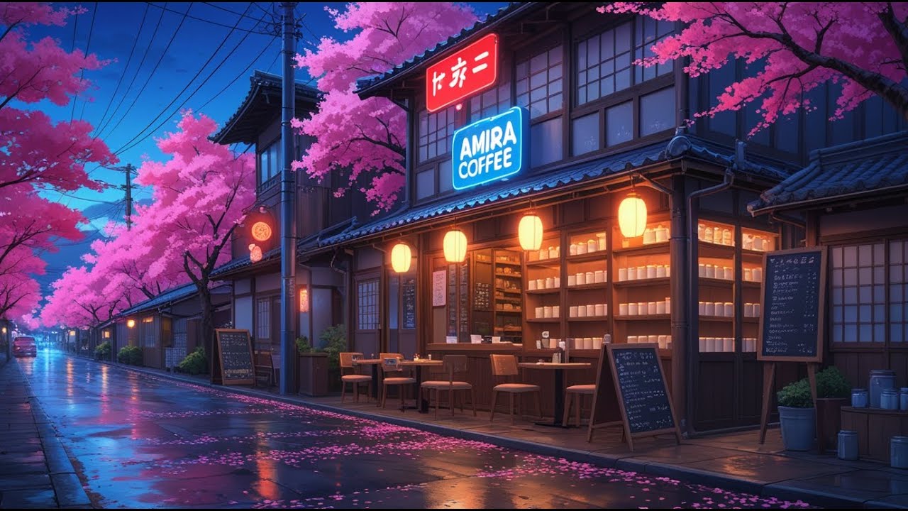 80s Rainy Café Study Vibes ☔ Chill Lofi Playlist for Work and Creative Flow