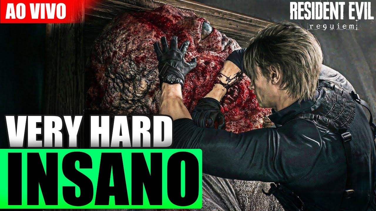 DESAFIO INSANO | RESIDENT EVIL REQUIEM (RE9) AO VIVO - Tentando sobreviver ao Very Hard