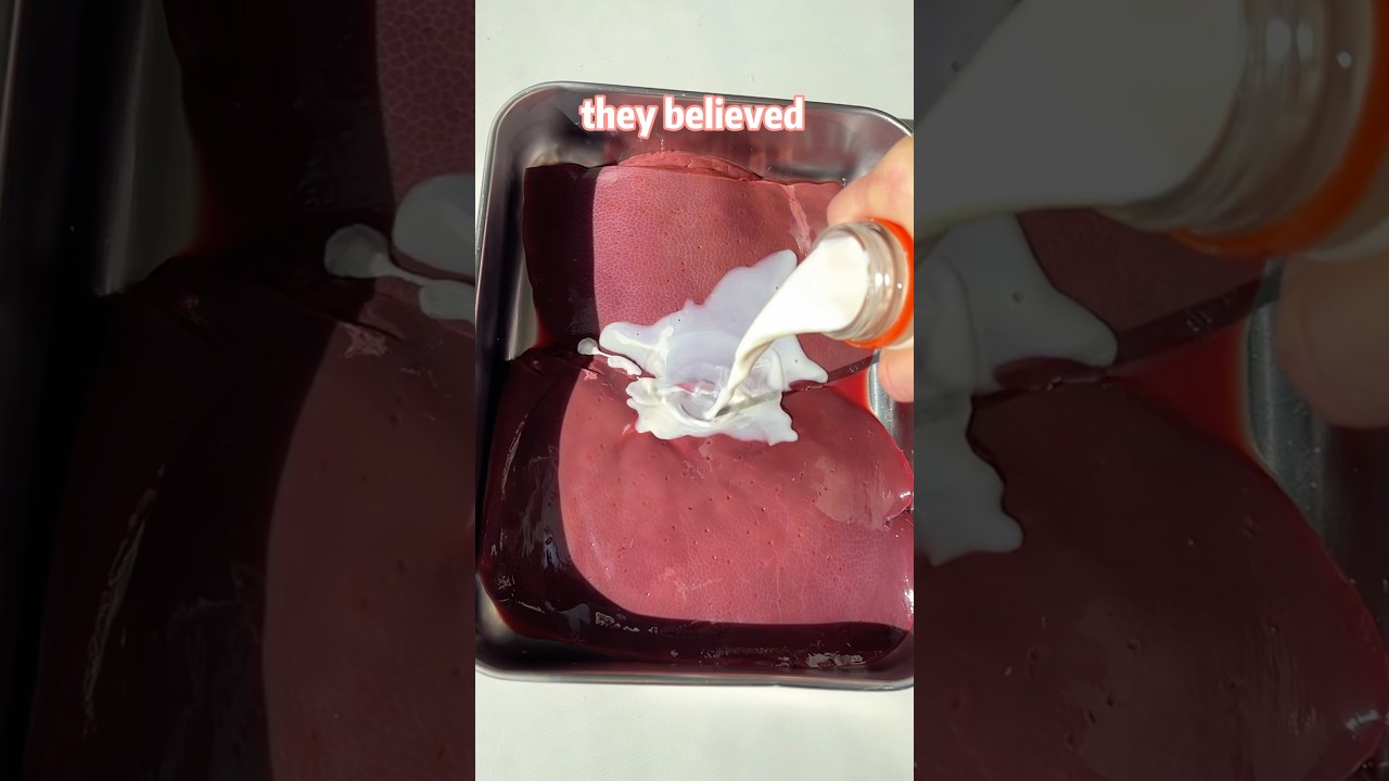 Soak a liver in milk for the best taste 🤤🥛