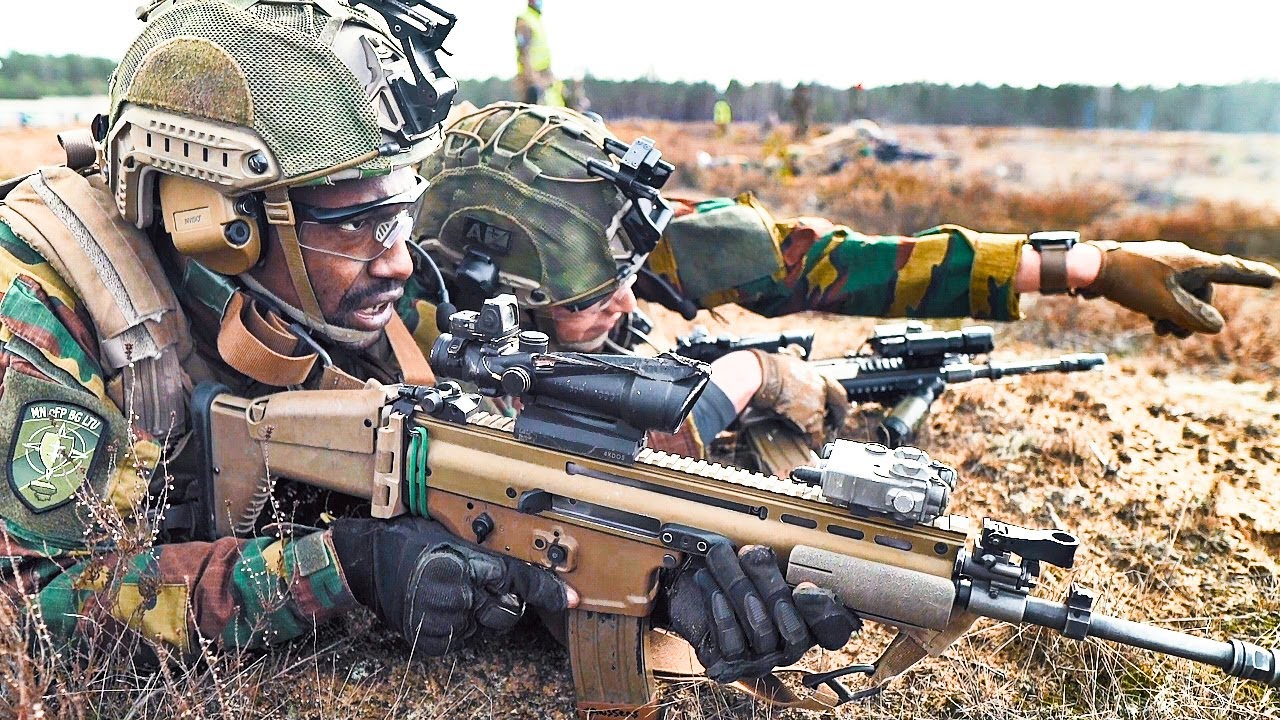 Soldiers Firing FN SCAR Rifle & Machine Gun | Belgian Troops Training in Lithuania | NATO