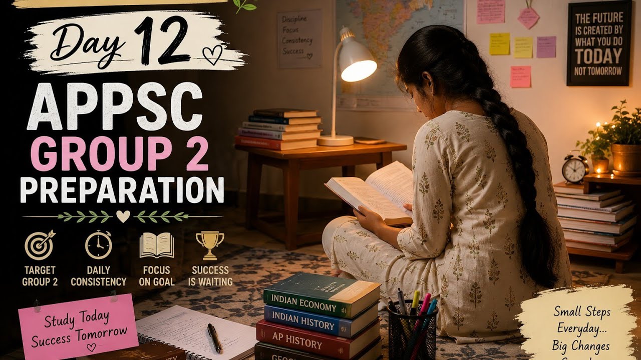 🎯Day12/75days challenge||appsc group2 preparation📖 ||3 hours study||2026||target groups🎯✊️