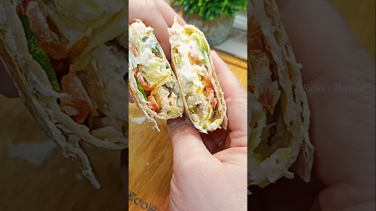 Вкуснейшая домашняя шаурма с нежным соусом #кухнясмариной  #шаурма