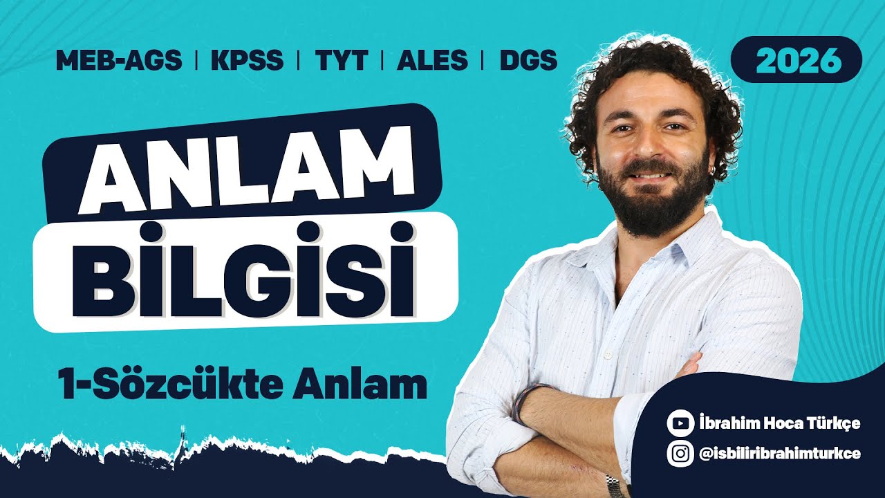 1. Sözcükte Anlam Konu Anlatımı-2 | MEB-AGS | KPSS | TYT | ALES | DGS 
