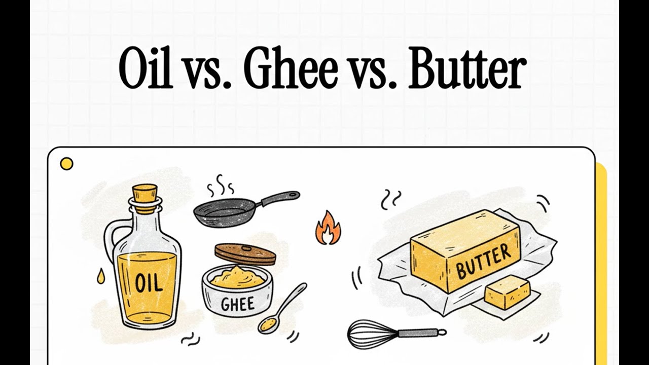Ghee vs Butter vs Oils | Which Fat Is Healthiest for Cooking?