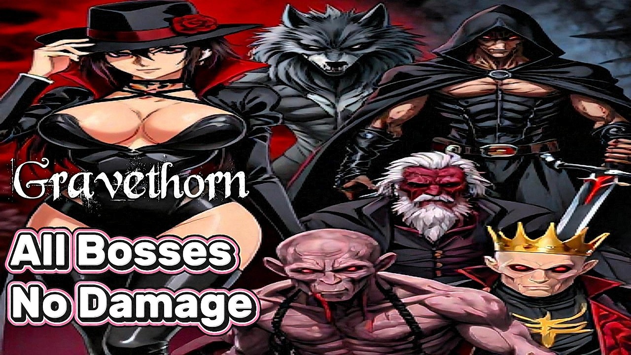 Gravethorn - All Bosses No Damage & Endings True
