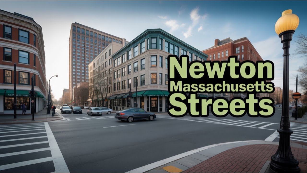 Exploring the streets of Newton Massachusetts in 4K