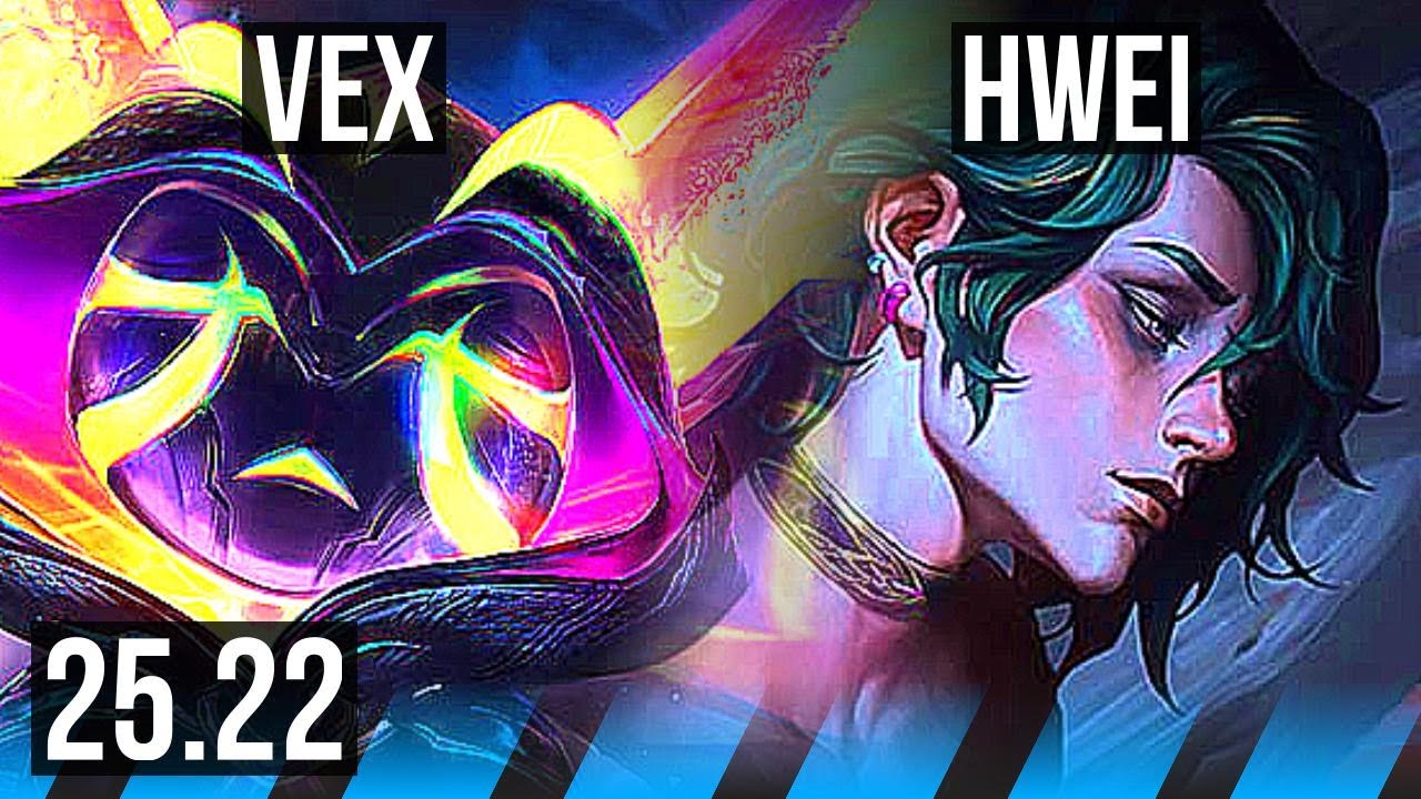 VEX vs HWEI (MID) | 8 solo kills, 17/2/7, Legendary | EUW Master | 25.22