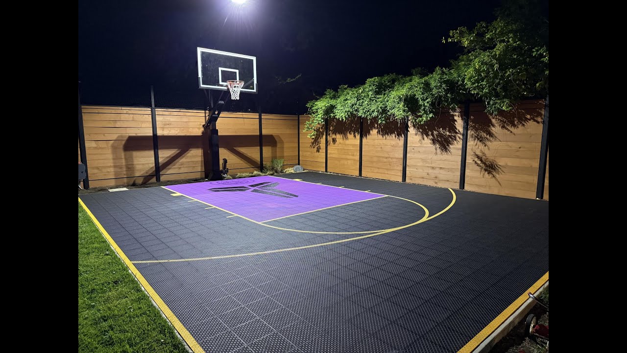 Backyard Sport Court Construction Daily Progress: Demolition, Concrete, Versacourt Tiles, Megaslam