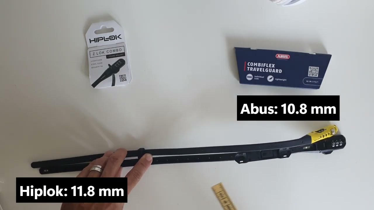 HIPLOK Z Lok combo v2 vs  ABUS Combiflex Travelguard