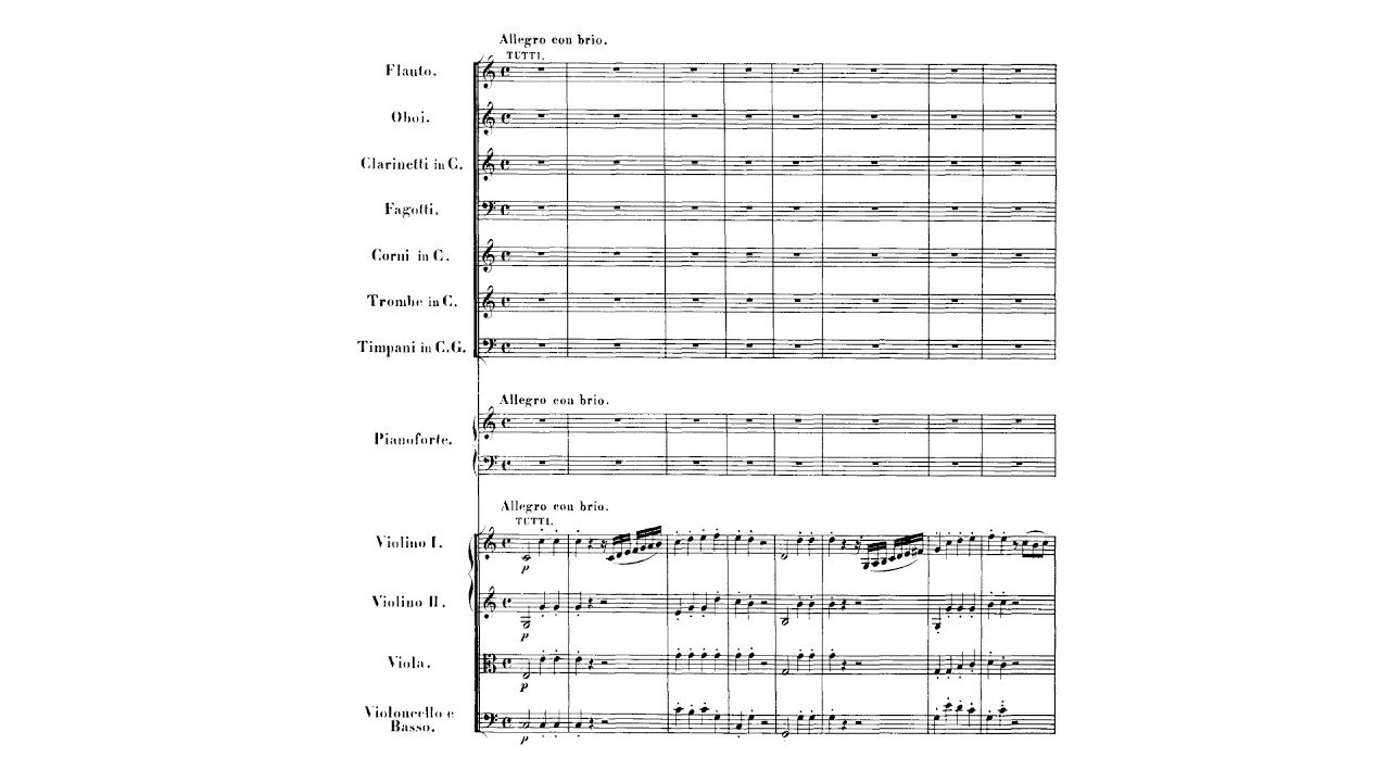 Beethoven: Piano Concerto No. 1 in C major, Op. 15 (with Full Score)