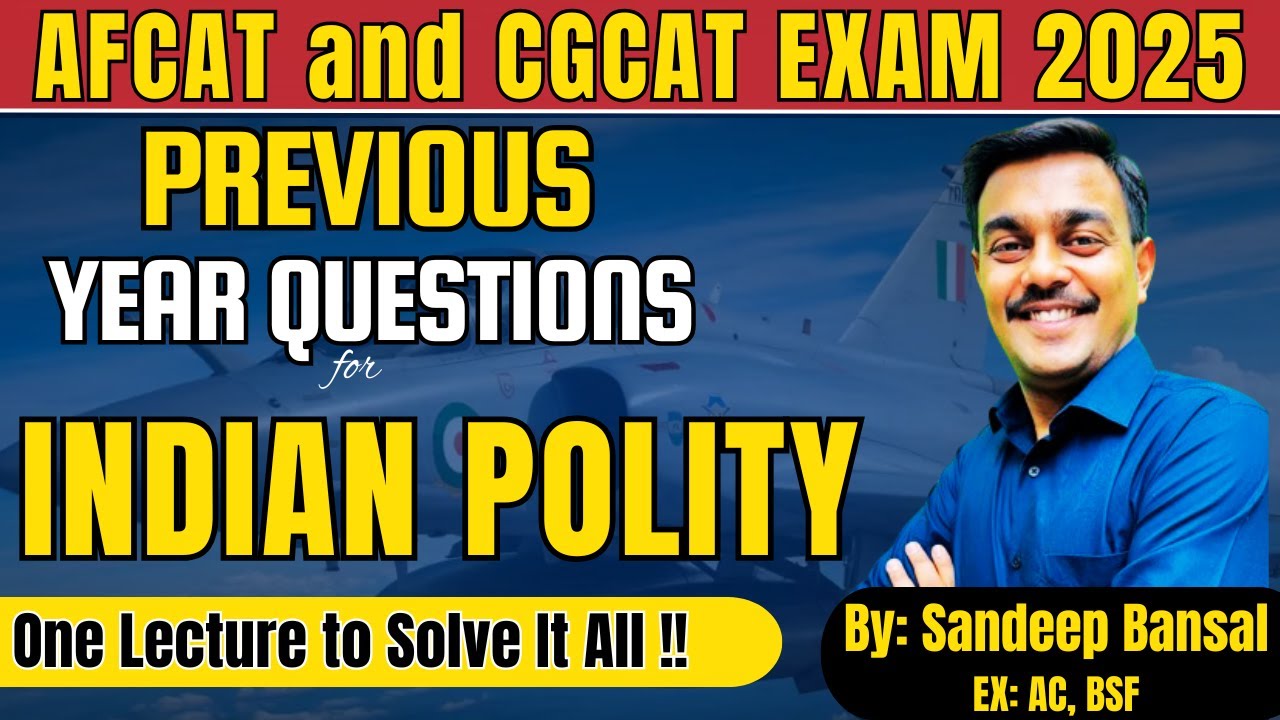 Indian Polity PYQ in 1 Hours: AFCAT | CGCAT| Previous Year Questions | MCQ| #pyq