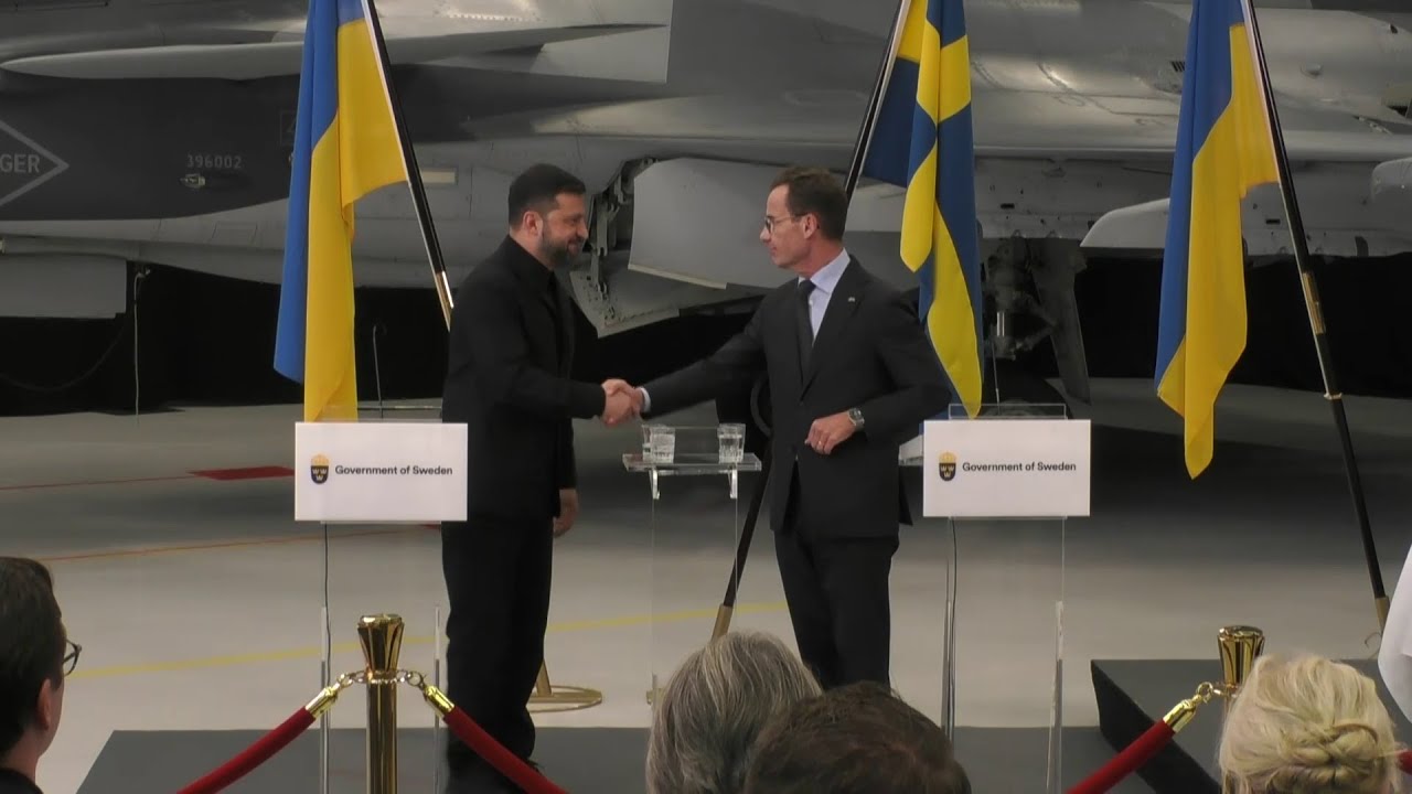 Tolkad till svenska: Pressträff med statsminister Ulf Kristersson och president Volodymyr Zelenskyj