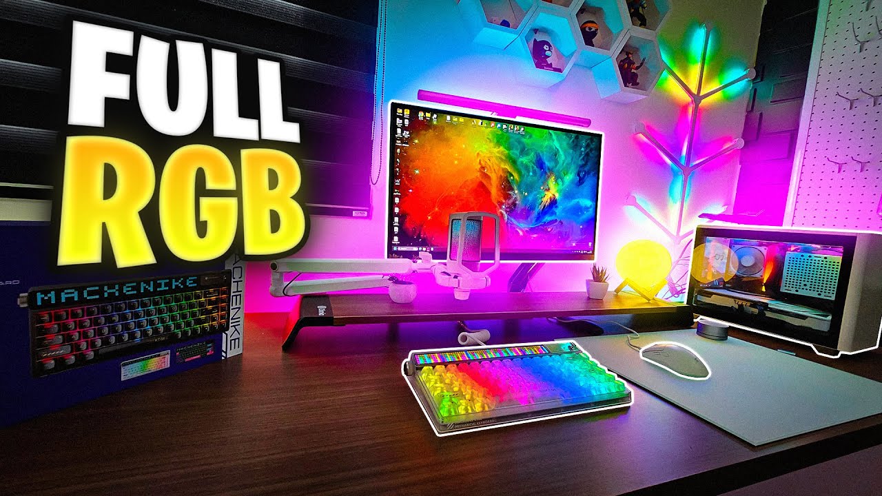 MONTEI O SETUP COM MAIS LED RGB POSSÍVEL!