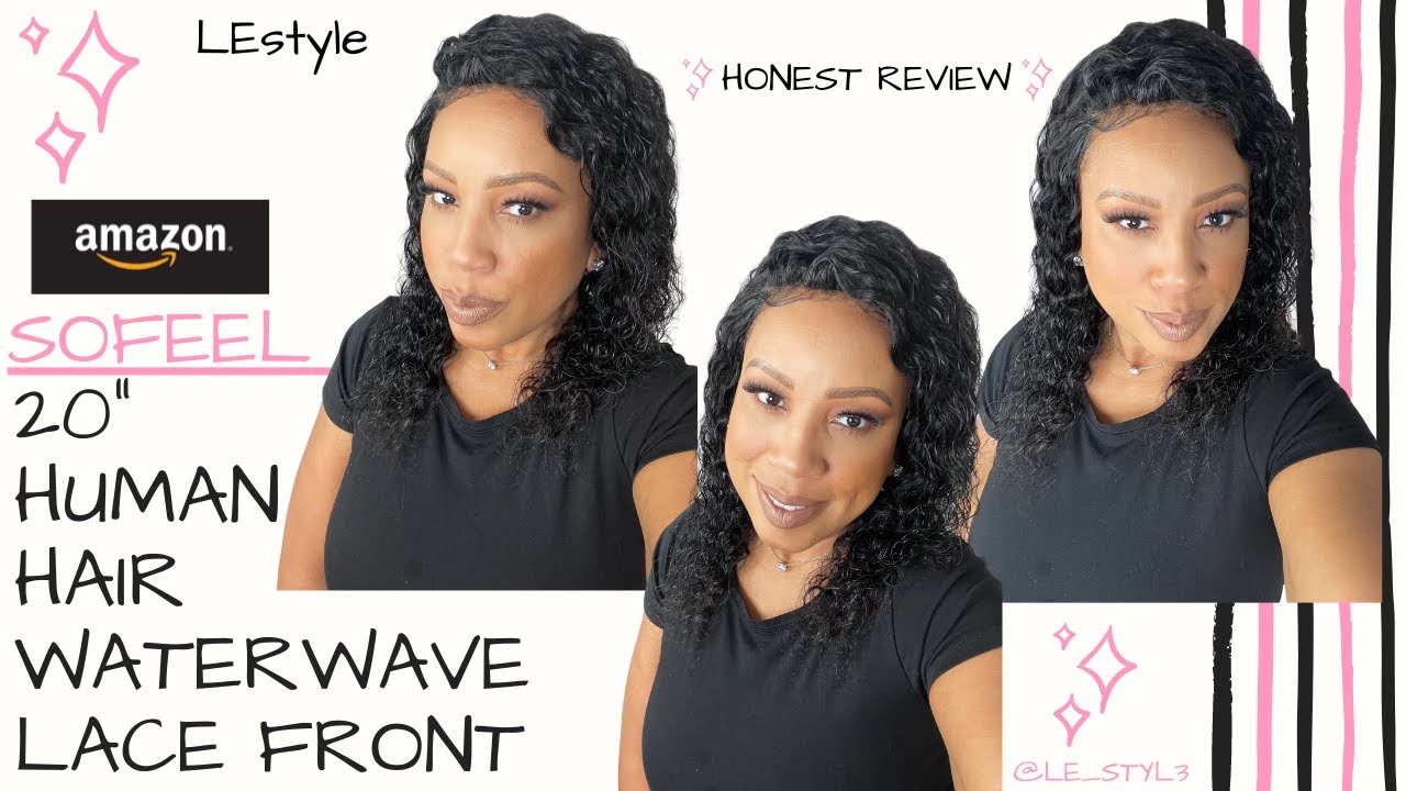 *NEW* AMAZON WIG! Human Hair 20'' Water Wave Lace Front Wig Transformation | Sofeel Hair