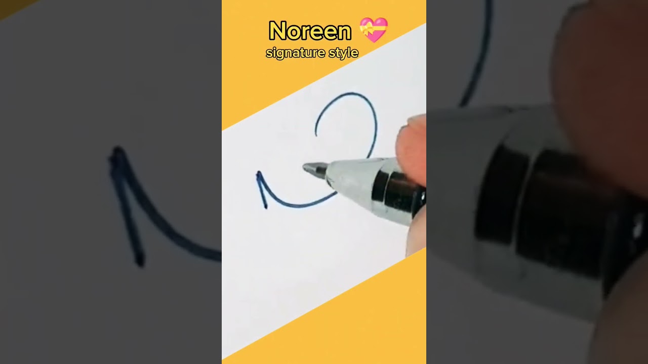 Noreen name signature #noreen #signature #calligraphy #logo #youtube #foryou #shorts #foryou
