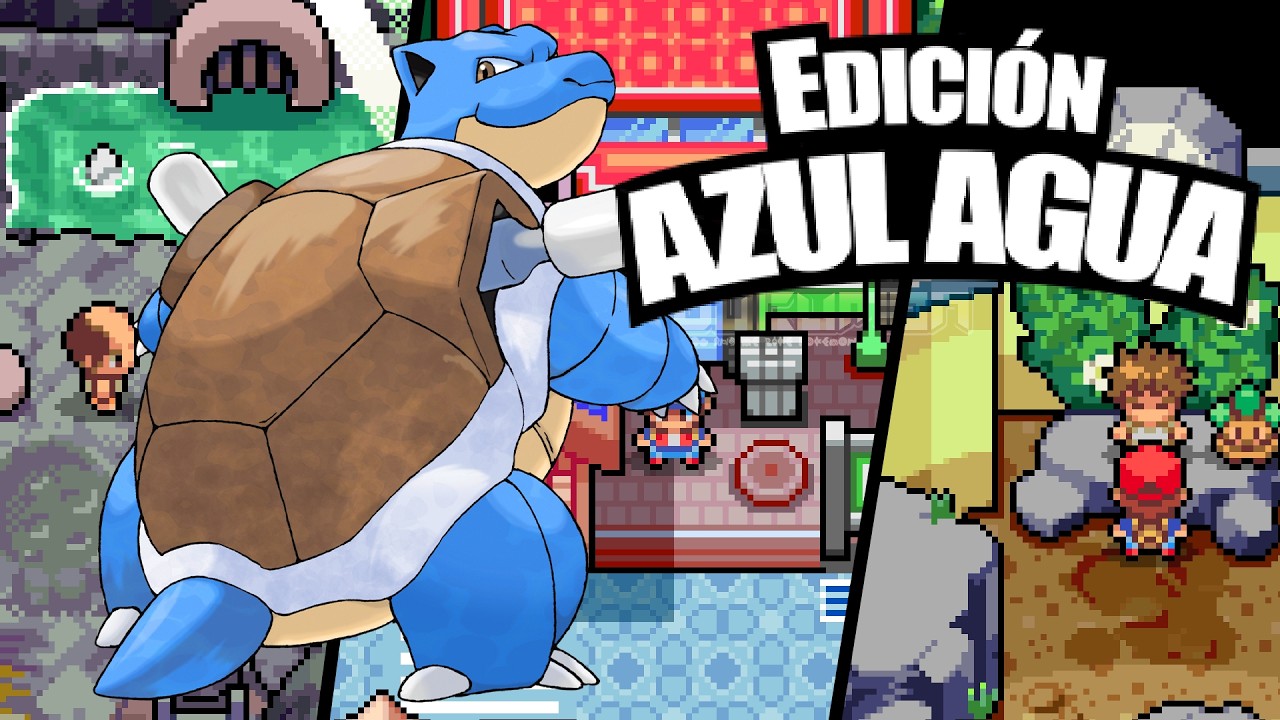Pokemon Azul Agua - GBA ROM Hack, 2 соперника в игре с новыми событиями, совершенно новая графика...