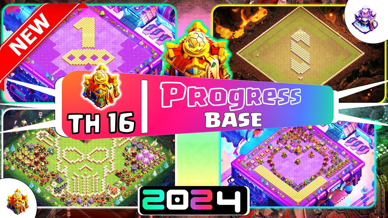 Build! TH16 FUNNY BASE LINK 2024! TH16 & TH15 Funny + Troll Base Link! COC Progress Base