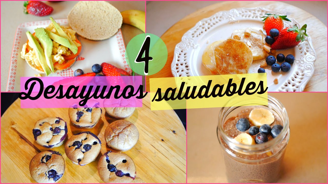 4 Desayunos Saludables, Ricos y Fáciles | 4 Healthy & Easy Breakfast Ideas | Lizy P