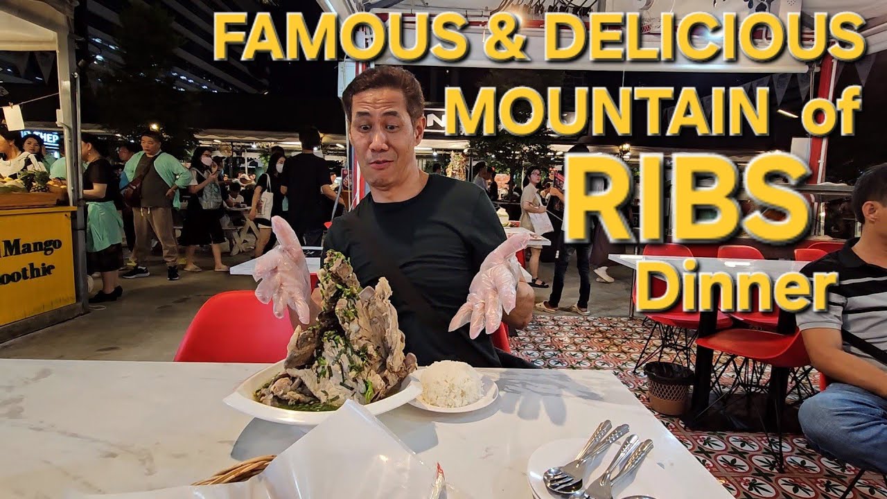 VIRAL MOUNTAIN OF RIBS for Dinner | MUKBANG Sarap in Jodds Fair Bangkok