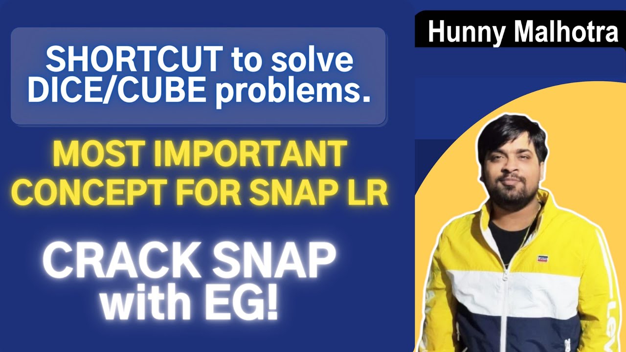 SNAP 2023 - DICE/CUBES CONCEPT | Very important concept for SNAP