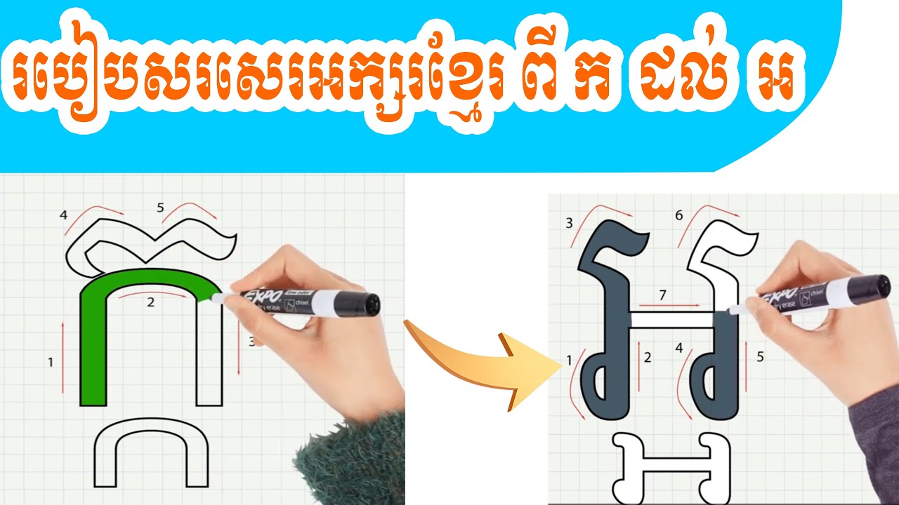 #របៀបសរសេរអក្សរកដល់អ
