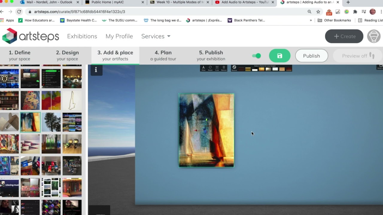 Add Audio to Artsteps