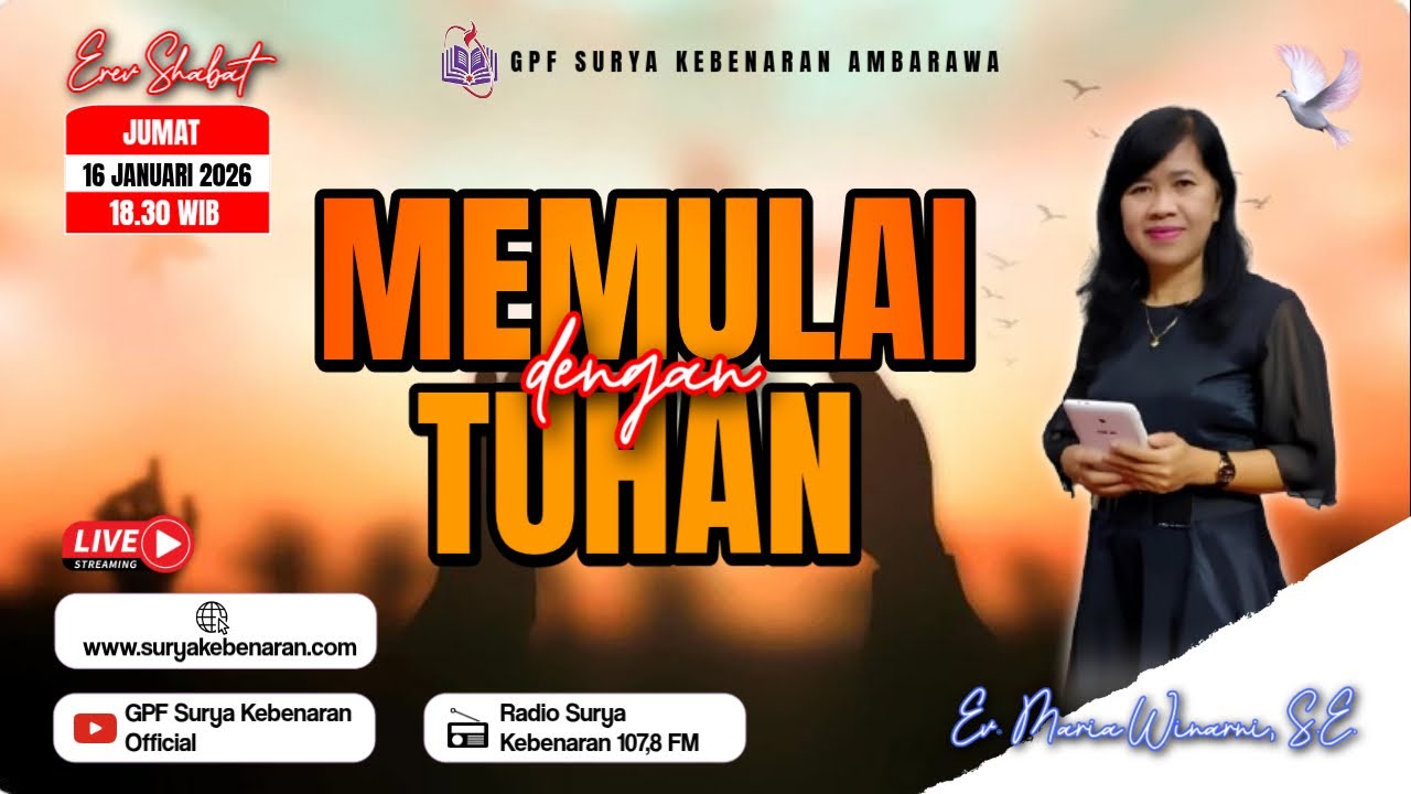 [LIVE] IBADAH  EREV SHABAT - MEMULAI DENGAN TUHAN