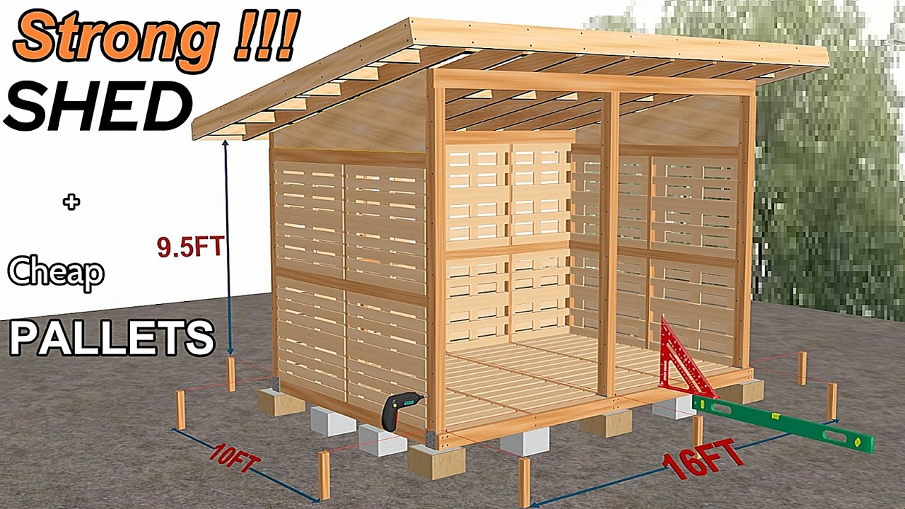 How to Build a SHED with PALLETS | Framing Secrets Revealed