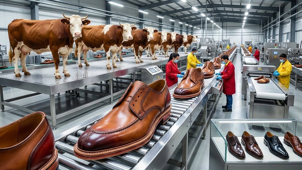 Inside the Cattle Leather Shoes Factory: from leather to expensive shoes
