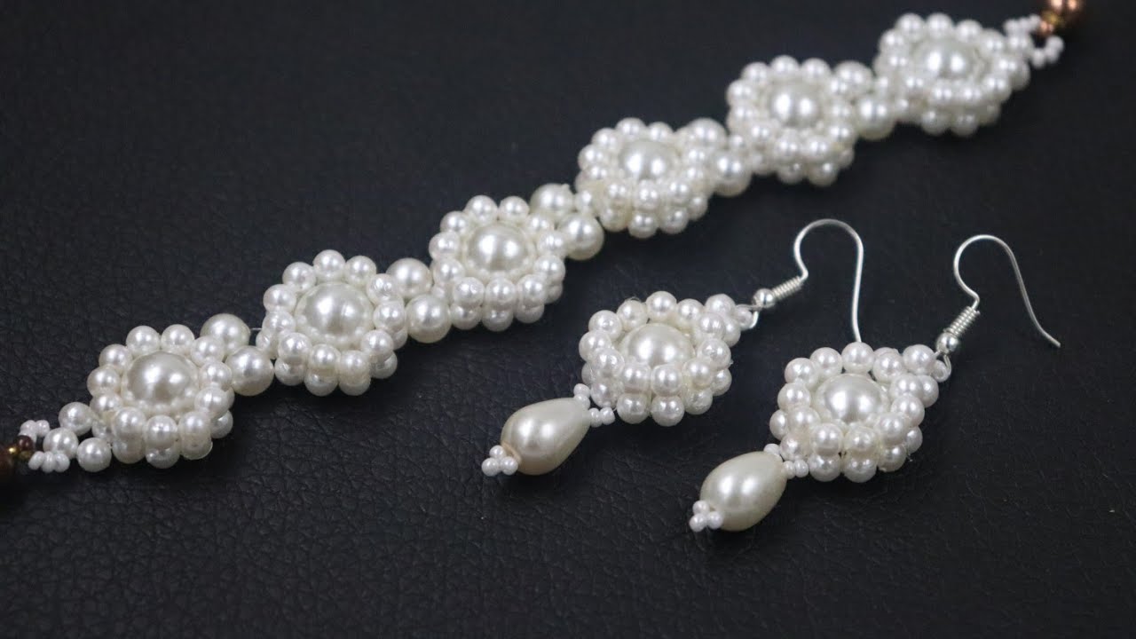Easy Pearl Jewelry Making At Home//Bracelet & Earrings// Handmade Jewelry//Easy And Quick Craft