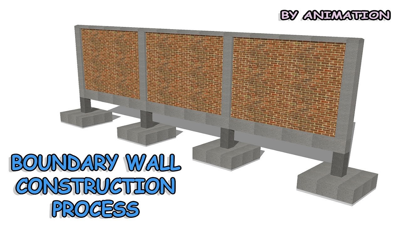 Boundary Wall Construction process