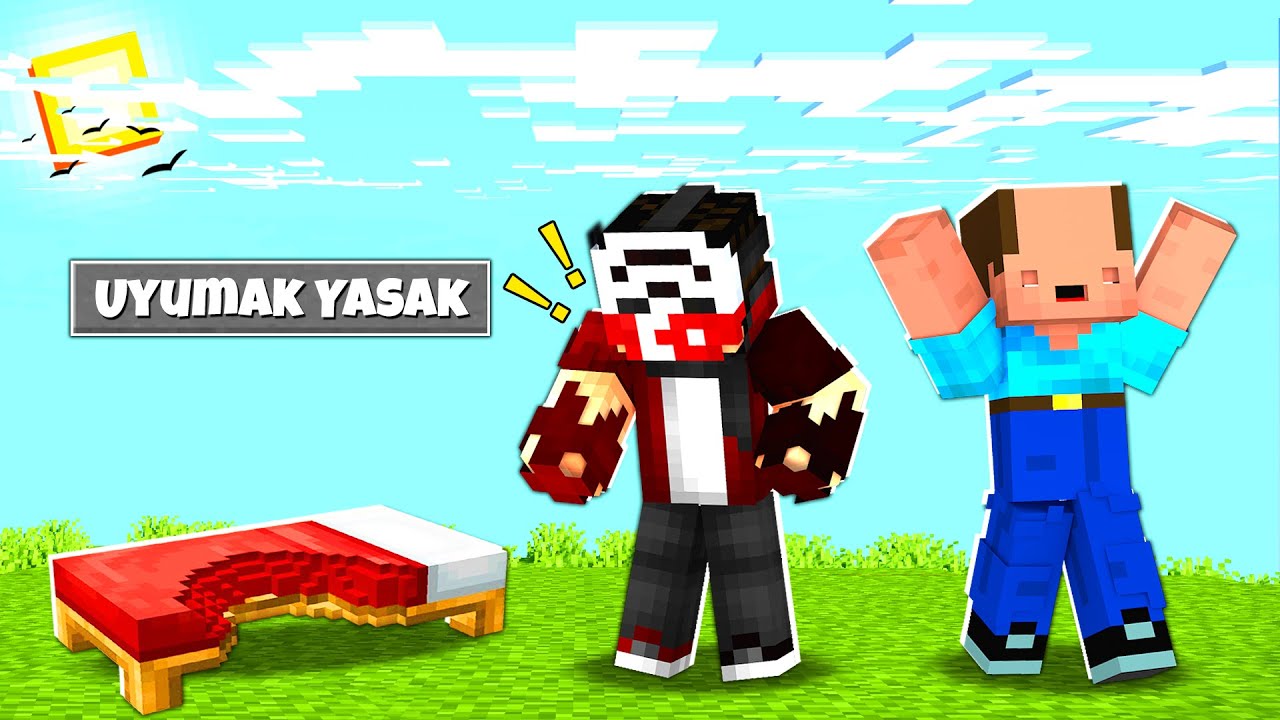 ZENGİN OLMAK İÇİN EN SON UYUYAN KAZANIR !! - Minecraft