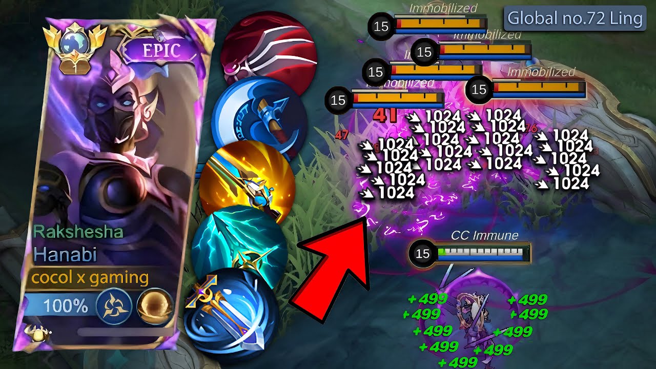 TOP GLOBAL HANABI 100% BROKEN META DESTROYER BUILD AND EMBLEM!!🔥 BEST DAMAGE HACK BUILD 2024!😱