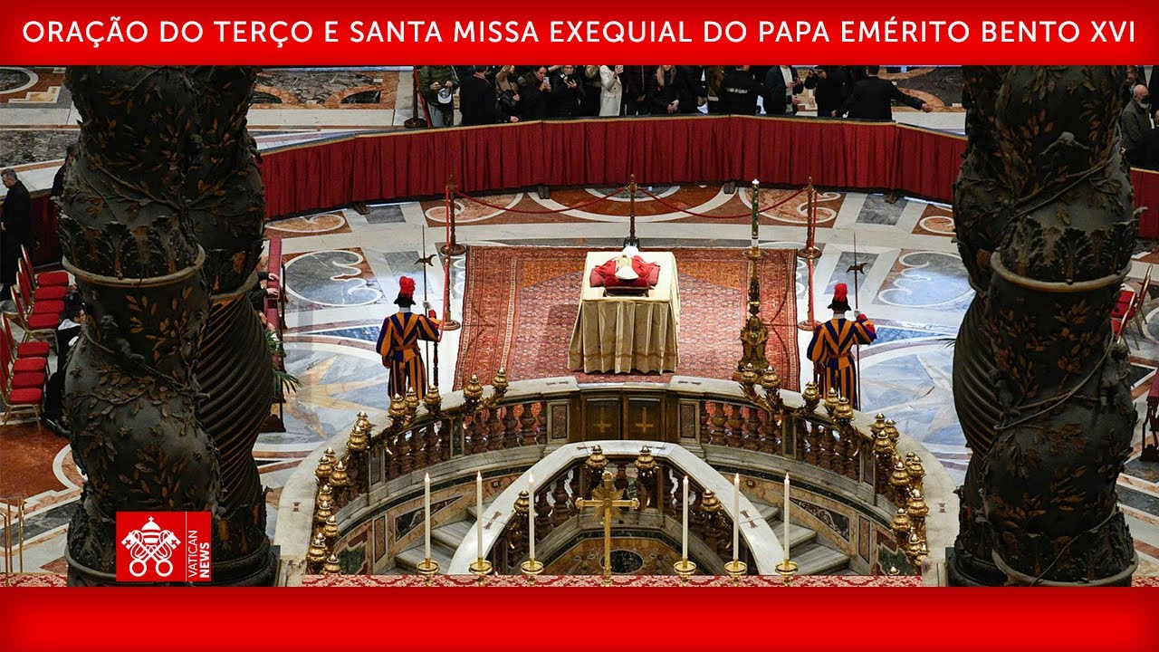 Oração do terço e Santa Missa exequial do Papa emérito Bento XVI 5 de janeiro de 2023 Papa Francisco