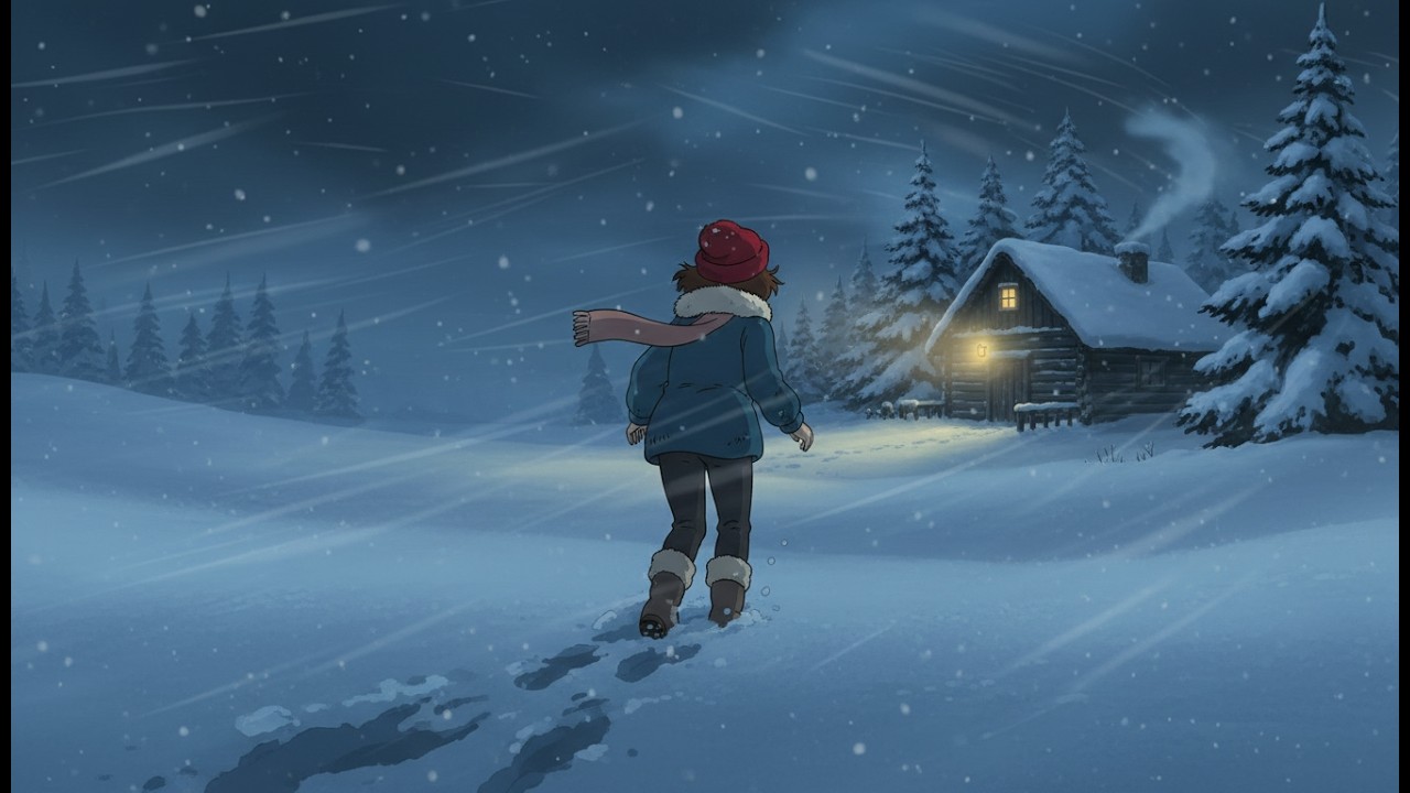 She Knocked During the Snowstorm… | Cozy Cabin Warmth | Studio Ghibli ASMR ❄️