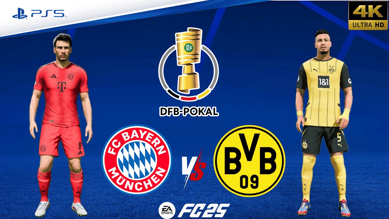FC 25 - Bayern Munich vs. Borussia Dortmund | DFB Pokal Cup | Full Match | PS5™ [4K]