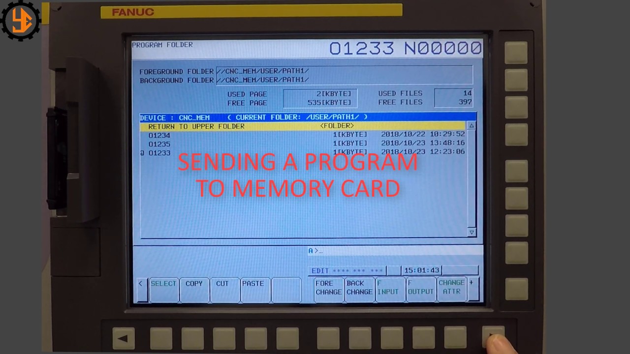 FANUC Program Transfer | CNC Machine to Memory Card | Memory Card to CNC Machine