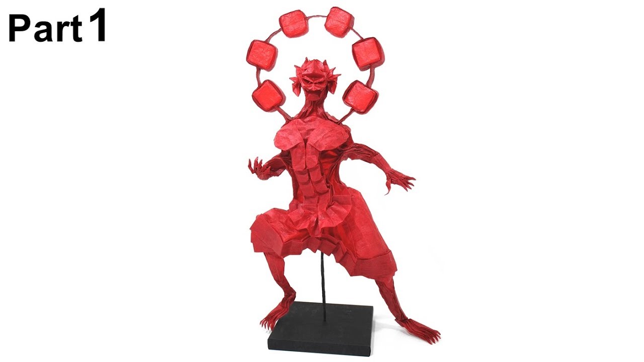 ORIGAMI GOD OF THUNDER Raijin TUTORIAL (Hojyo Takashi) PART 1 折り紙 雷神  北條 高史