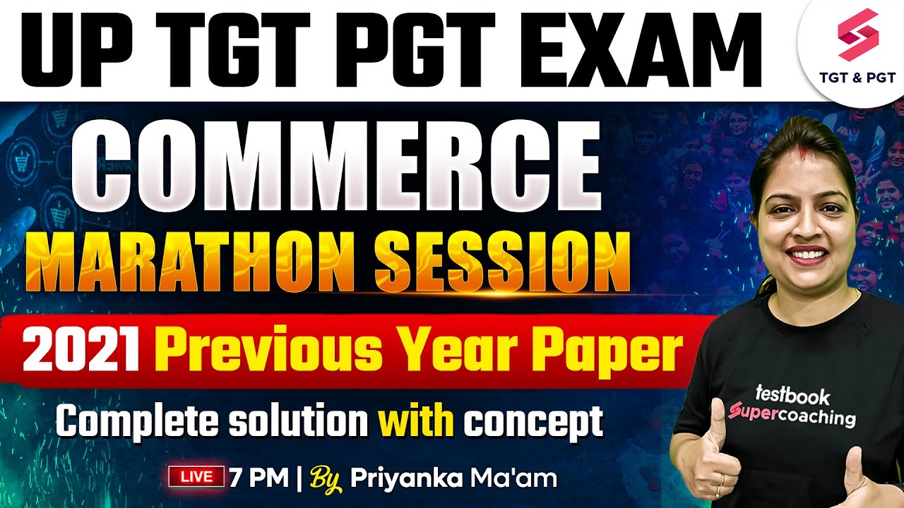 UP TGT PGT Commerce Classes 2024 | UP TGT PGT Commerce Previous Year Paper | By Priyanka Ma'am