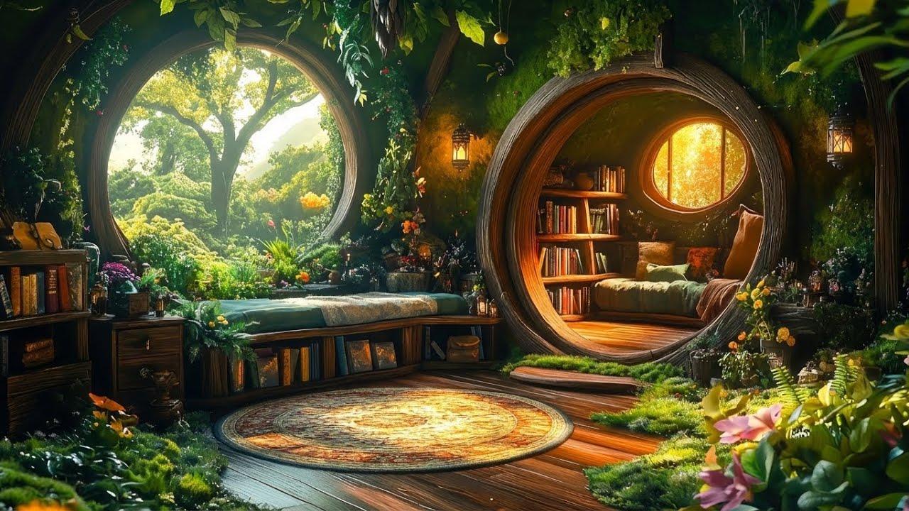 Magical Fantasy Hobbit House 🌿 Melodies Forest Music Ambient for Heals Soul, Relaxes, Stress Relief
