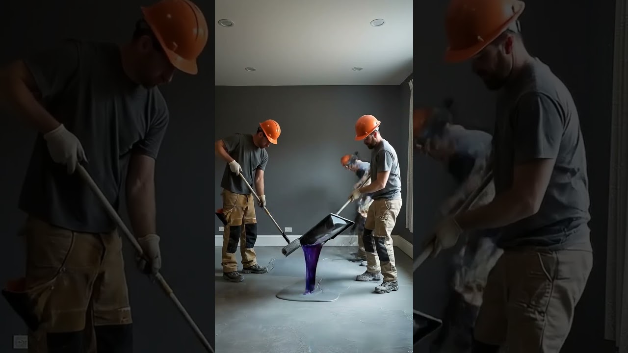 This Supernova Epoxy Floor Transformation Is Mind-Blowing 🤯 #interiordesign