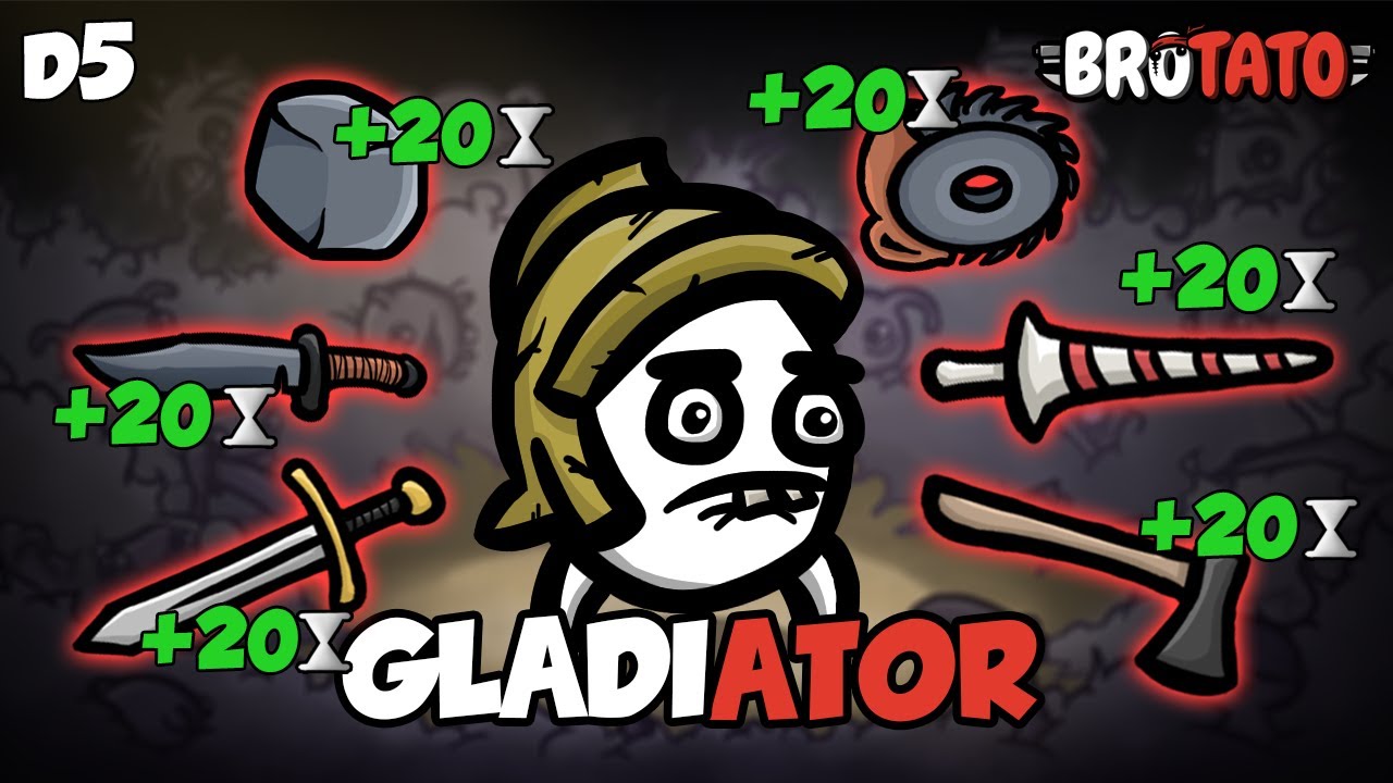 The GLADIATOR is the MELEE KING in Brotato